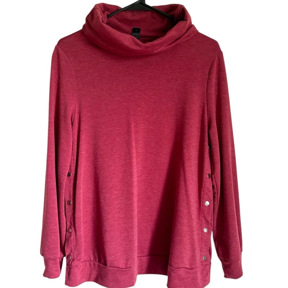 SHEIN Berry Cowl Neck Sweater